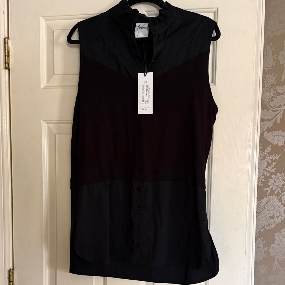 Finley Black Sleeveless Blouse